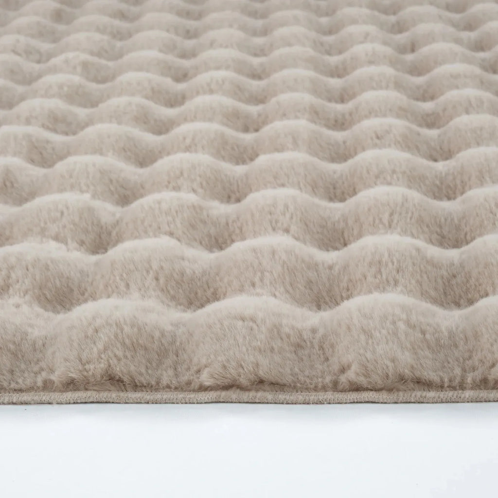 Kaşmir Halı 7/24 Cosy Premium Bubble Beige Ovale 80x150 cm