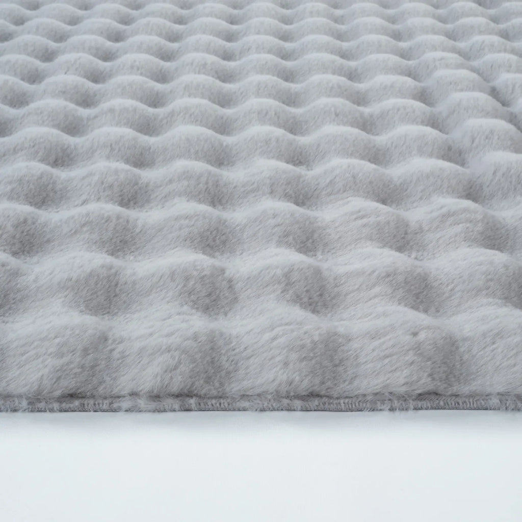 Kaşmir Halı 7/24 Cosy Premium Bubble Gris clair Ovale 80x150 cm