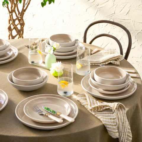 Karaca Abby Creme Service De Table 24 Pièces Pour 6 Personnes