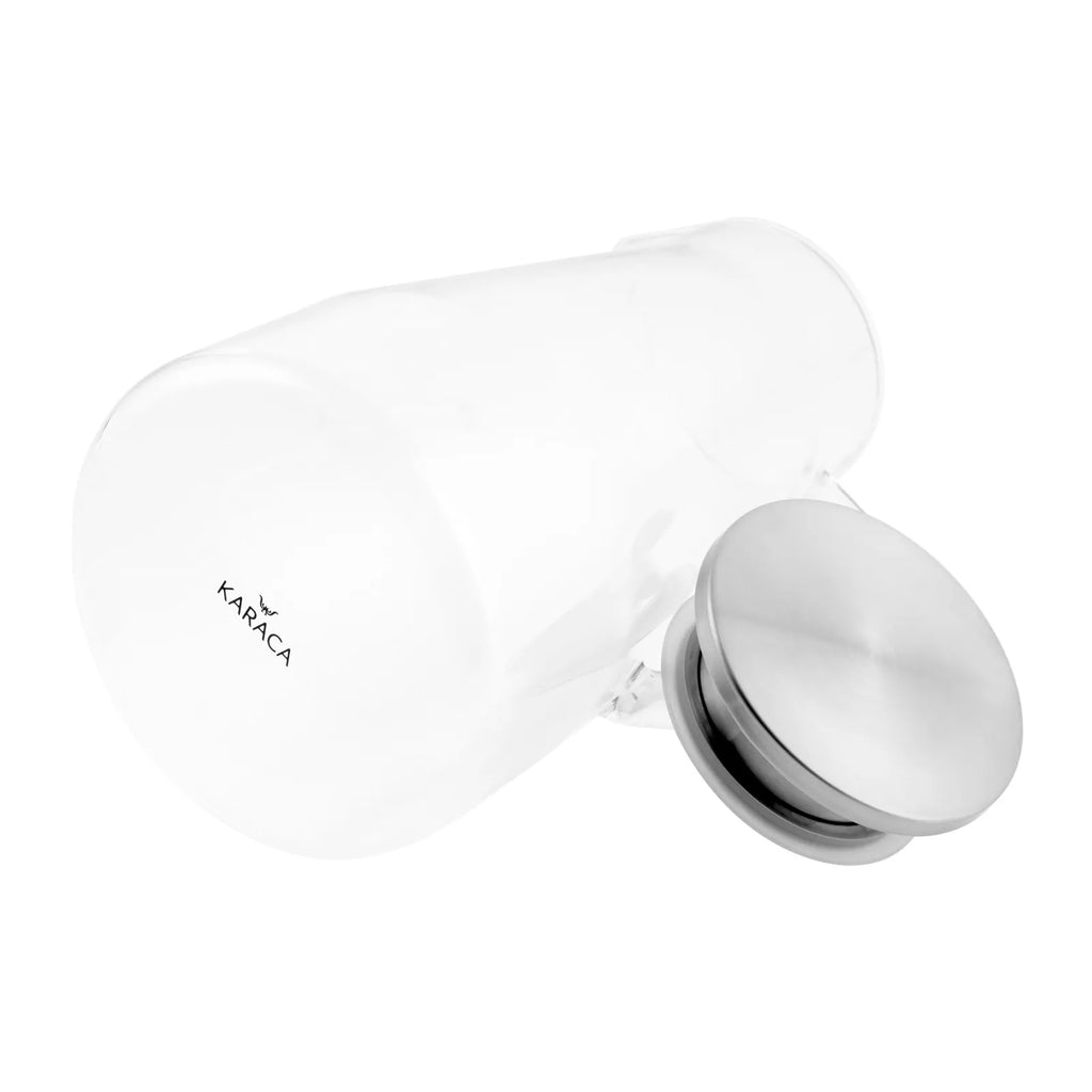 Carafe à eau Karaca en verre borosilicate et acier inoxydable, 1 700 ml