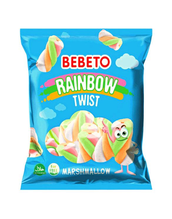 Bebeto Rainbow Twist Marshmallow Halal 250g