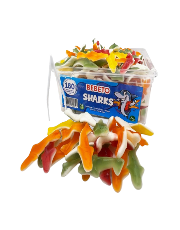BEBETO Bonbon Gélifié Halal 1080g Sharks Lisse