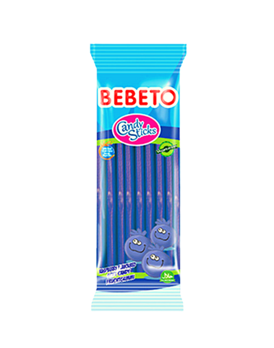 Bebeto Wacky Sticks Cool Raspberry Bonbon Gélifié Halal 180g