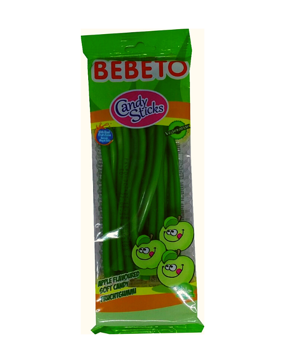 Bebeto Candy Sticks Bonbon Fourré Pomme Lisse Halal 180g