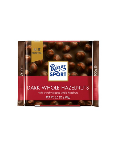 Chocolate RITTER SPORT DARK Whole Hazelnuts 100gr