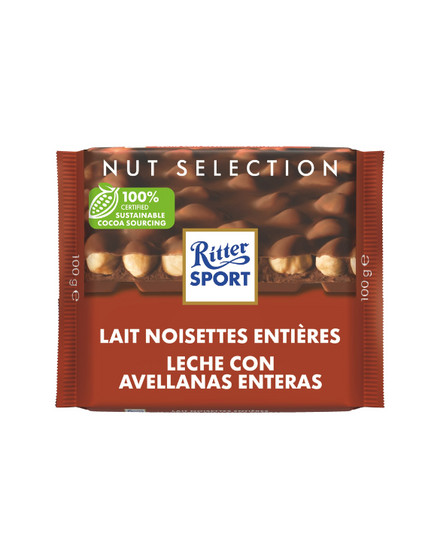 Chocolate RITTER SPORT Whole Hazelnuts 100gr