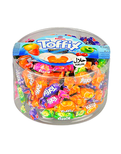 ELVAN Bonbon 350g Toffix bonbons enveloppés fourrés fruits
