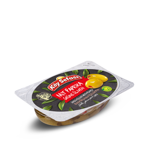 KOY SEFASI « Ac-Bitir » Olive Vertes Sous-vide avec Sauce Poivre/Vakumlu Yesil Zeytin Biberli Soslu 100gr