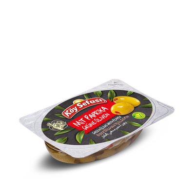 KOY SEFASI « Ac-Bitir » Olive Vertes Sous-vide avec Sauce Poivre/Vakumlu Yesil Zeytin Biberli Soslu 100gr