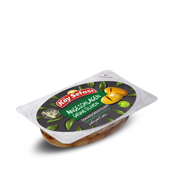 KOY SEFASI « Ac-Bitir » Olive Vertes Sous-vide Casèes/Vakumlu Yesil Zeytin Kirma 100gr