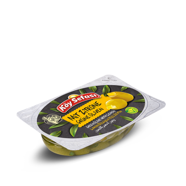 KOY SEFASI « Ac-Bitir » Olive Vertes Sous-vide avec Sauce Citron/Vakumlu Yesil Zeytin Limon Soslu 100gr
