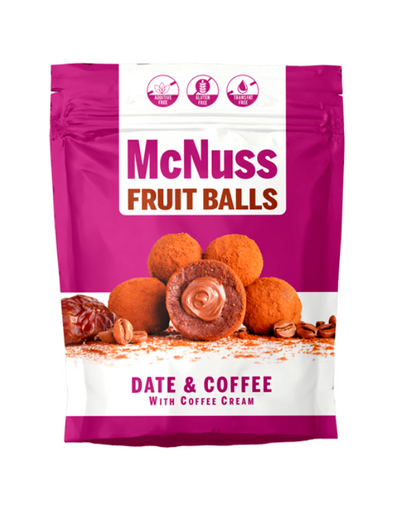 McNUSS Boule de pâte de Dattes à la crème de Café et enrobé de Cacao 80g