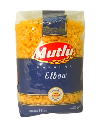 MUTLU Makarna Dirsek 500g - Pâtes Rigati Small