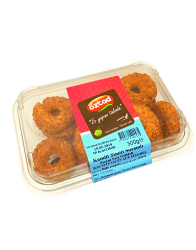 OZTAD Cookies Salées au Sésame/Susamli Tuzlu Kandil Simidi Kurabiye 300g