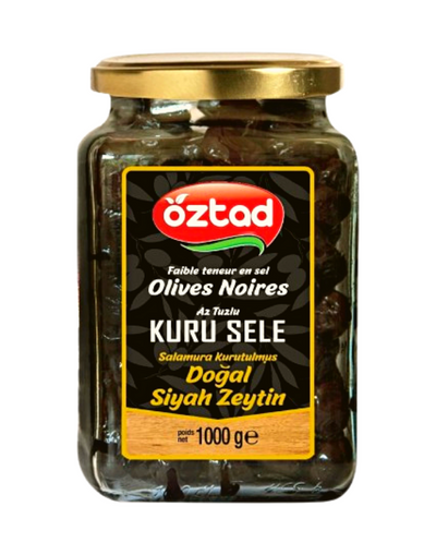 OZTAD Olives Noires en Saumure et Huile 1000g