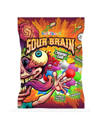 Bubble Gum LOLLIBONI Sour Brain 80gr
