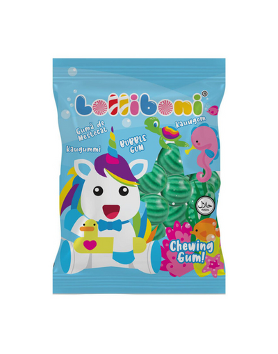 Bubble Gum LOLLIBONI Unicorn 80gr