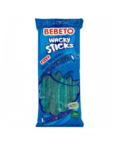 BEBETO 180gr*24pcs (1203) « Wacky Sticks Crazy Raspberry » Bonbon Gélifié Halal