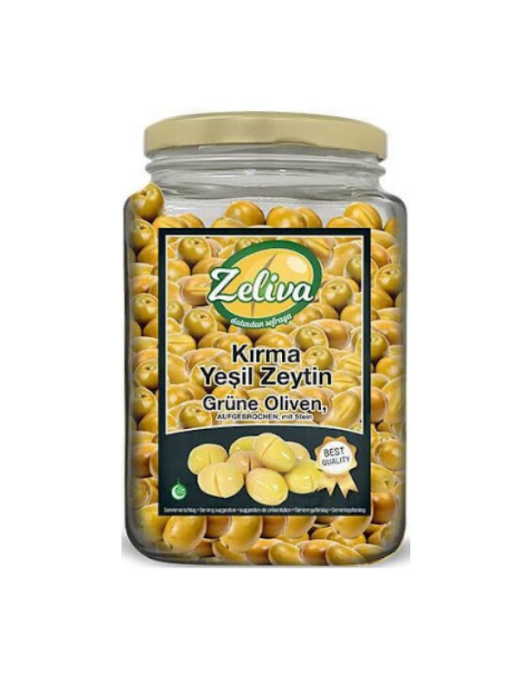 Olives Vertes Casées 500g - Zeliva