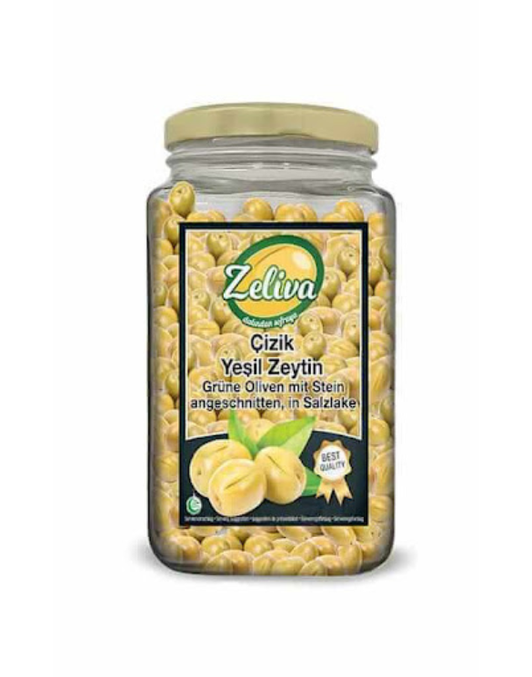 Olives Vertes Rayées 500g - Zeliva