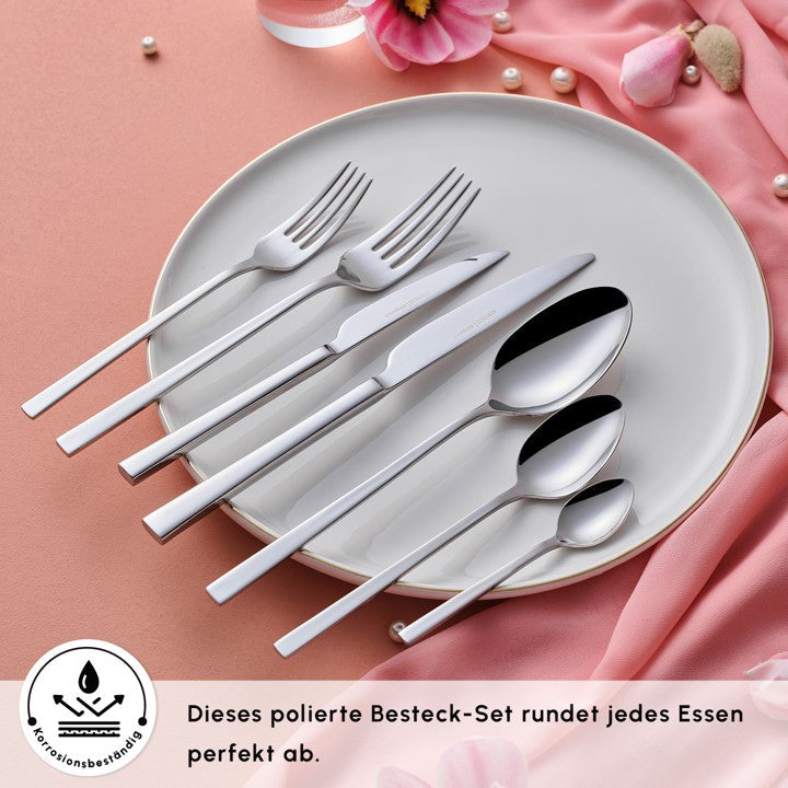 Ensemble de Couverts Karaca Serenity Elegance Pour 12 Personnes, 84 Pièces