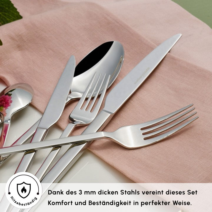 Ensemble de Couverts Karaca Pallas Elegance Pour 12 Personnes, 84 Pièces