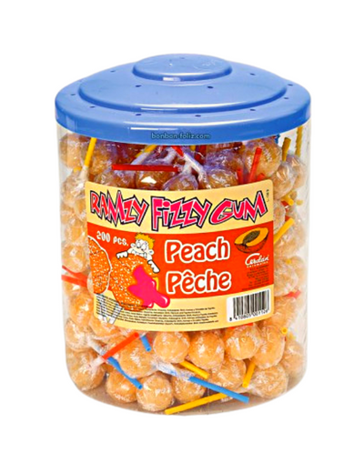 Ramzy Sucette Fizzy gum arôme Pêche