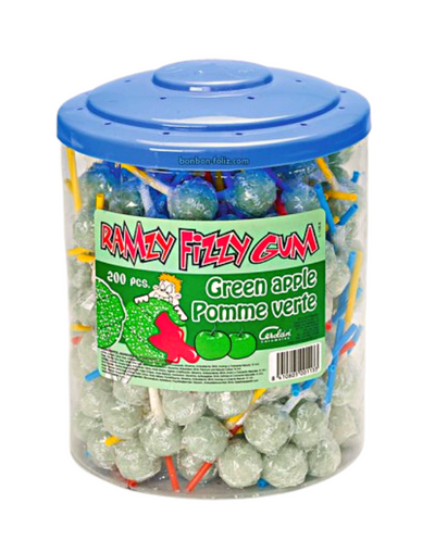 Ramzy Sucette Fizzy Gum Arôme Pomme Verte