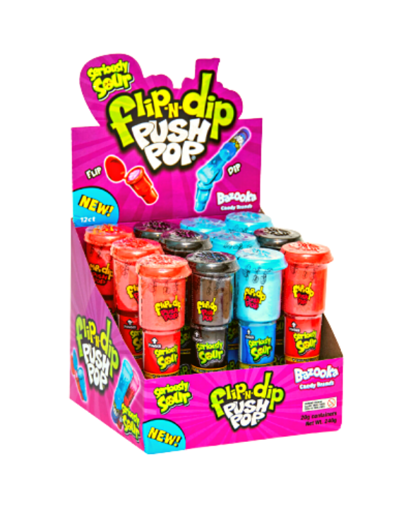 Topps Sucette Flip-N-Dip Push Pop