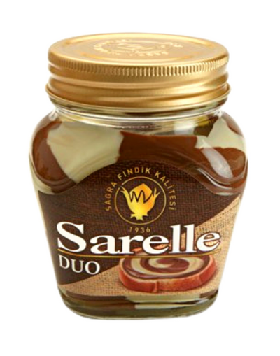 Pâte à tartiner Duo SARELLE 350g - Chocolat au Lait-Noisette et Blanc