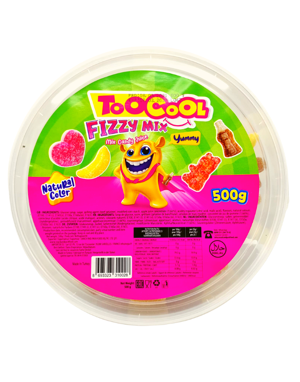 TOO COOL Bonbon gélifé Halal Mix Acide « Fizzy Mix »