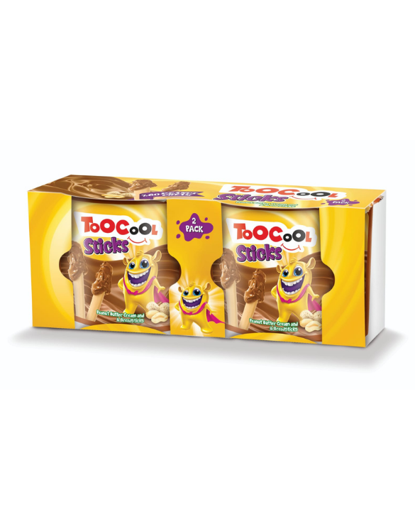 Crema Chocolat TOO COOL STICKS au Crème Choco- Noisettes Pack de 2pcs 110g x 48packs