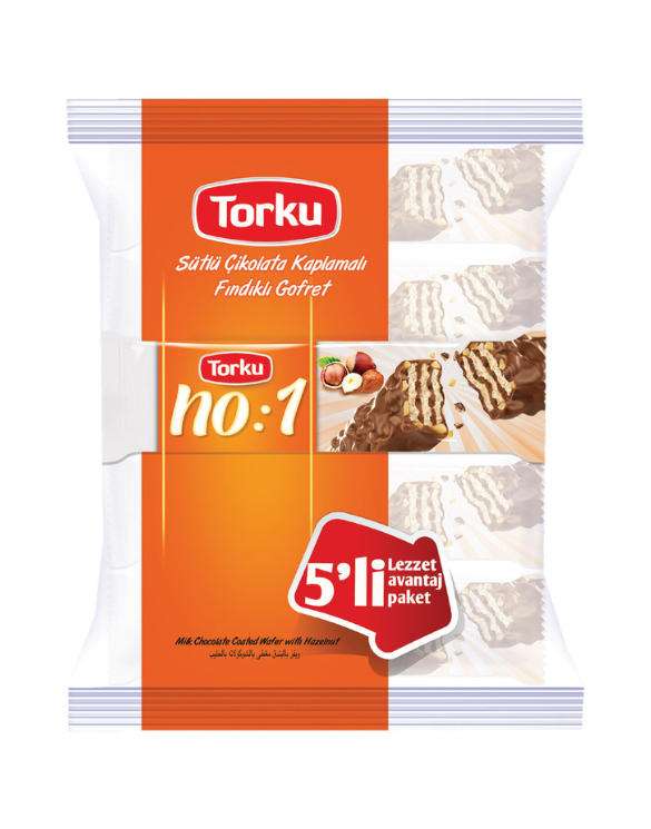 Gaufrette Torku N°1 aux Noisettes enrobée de Chocolat 35g