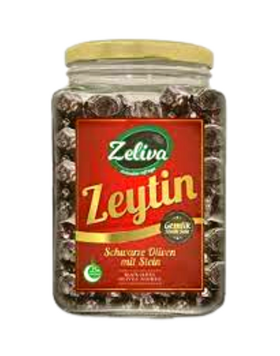 ZELIVA Olives Noires Gemlik en Saumure 900g