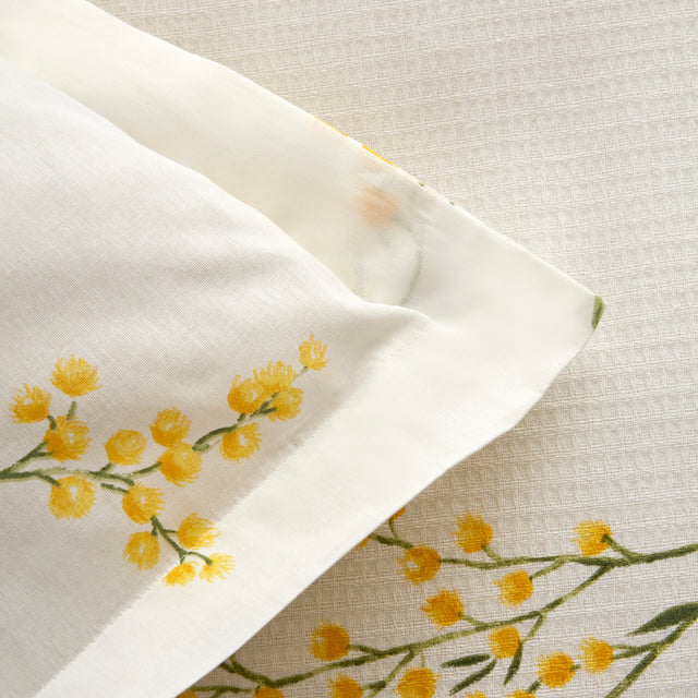 Karaca Home Loretta Housse de Couette 100% Coton Double Taille Jaune