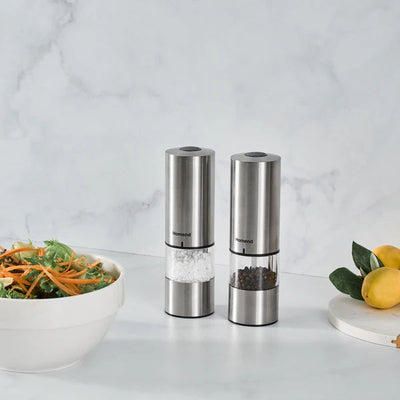 Homend Grindgo 6003 Set de 2 Moulins à Épices Rechargeables, Inox