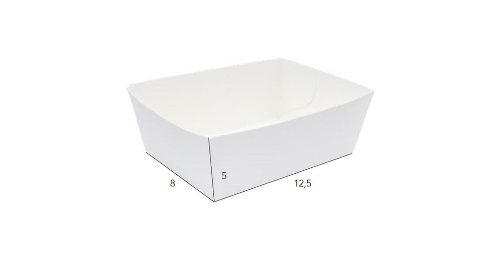 Frietbakje Karton Wit 92/812 250st