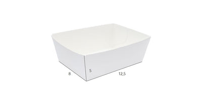 Frietbakje Karton Wit 92/812 250st