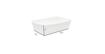 Frietbakje Karton Wit F4 250st