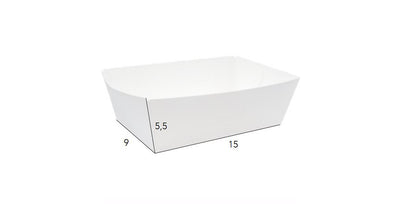 Frietbakje Karton Wit 93/915 250st
