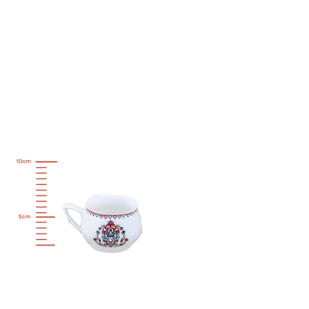 Coffret de tasses à café Karaca Nakkaş pour 6 personnes, 100 ml