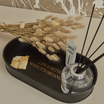 Karaca Home Plateau Décoratif Sylvia Organisateur Noir 29 cm