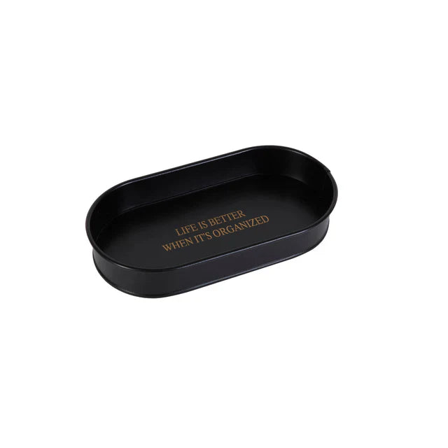 Karaca Home Plateau Décoratif Sylvia Organisateur Noir 29 cm
