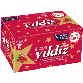 Yildiz Cilekli Sekersiz Sakiz 1,4G