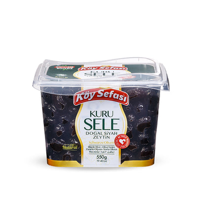 KOY SEFASI (Pet) Olive Noire en Saumure et Huile/Siyah Zeytin Kuru Sele 550gr