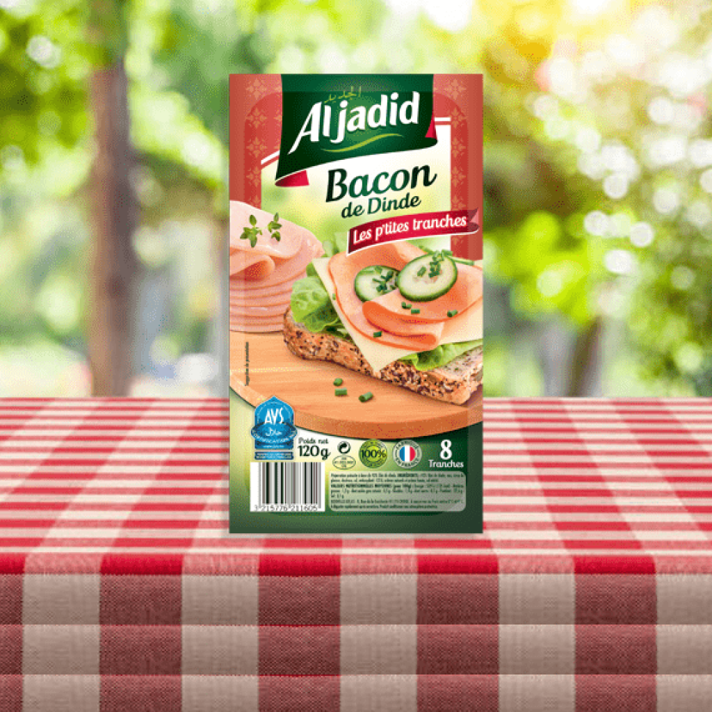 ALJADID TRANCHE BACON DE DINDE 120G